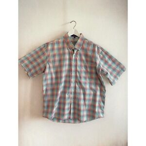 Short sleeve XL Colorful Plaid Alan Flusser Men's Shirt